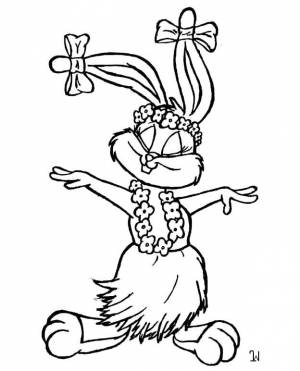 Раскраски тини бани зайчик