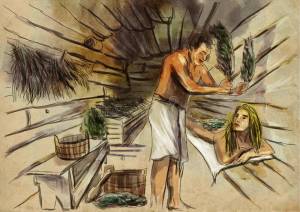 Banya sauna иллюстрация вектора