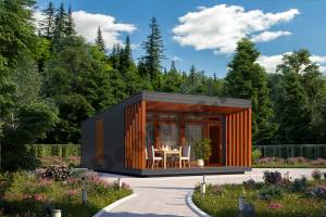 Современная просторная Баня МодернКуб