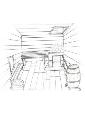 Как нарисовать баню