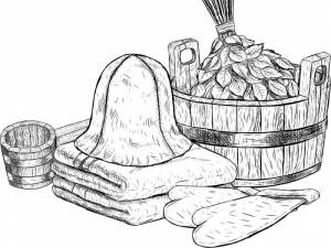 Фон баня рисунок