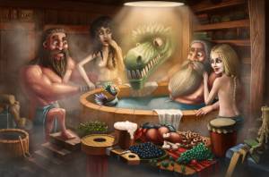 Рисунки для бани прикольные карандашом