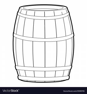 Рисунок для детей бочка