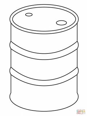 Раскраска Смайлик бочки с маслом