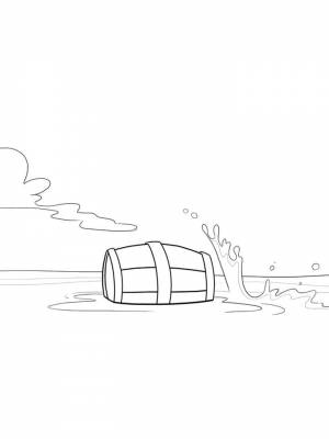 Раскраска Бочка  картинку