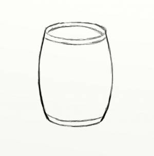 Как нарисовать бочку