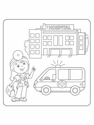 Раскраски Больница