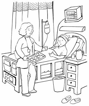 Раскраска больница для детей