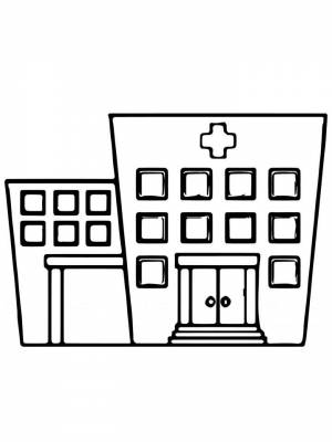 Раскраски Больница   в формате