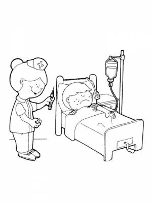 Раскраска Больница  в формате  для детей