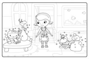 Раскраска Больница Плюшевой