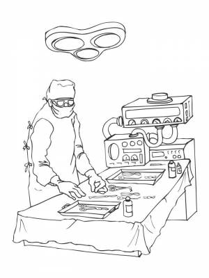 Раскраска Больница  листе  для детей