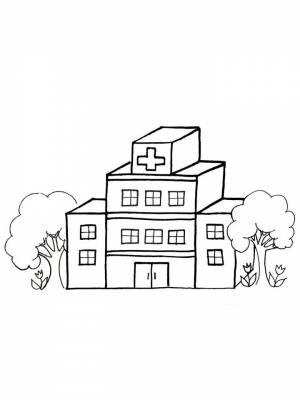 Раскраски Больница   в формате