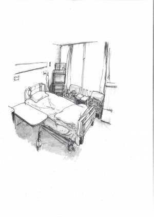 Рисунок больницы карандашом