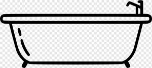 Книжка-раскраска Ванна Ванная комната Гигиена Рисунок, ванна, угол, мебель, прямоугольник png