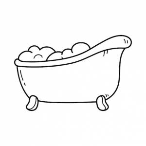 раскраски с ванной каракули