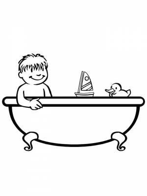 Раскраски Ванна   в формате