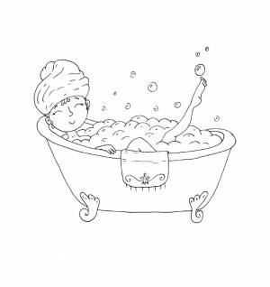 Раскраска ванна  и