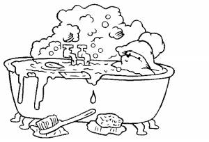 Раскраска Ванна