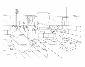 Раскраска Ванна