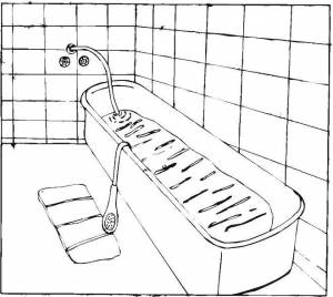 Раскраски Раскраска Ванна Ванная комната