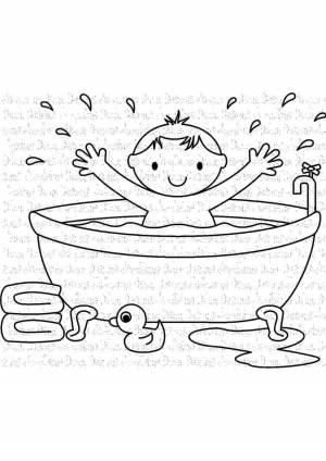 Раскраски, раскраска ванна