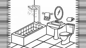 Раскраски Ванная комната