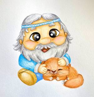 Легкий рисунок домового