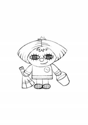 Легкий рисунок домового