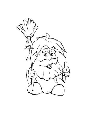 Легкий рисунок домового