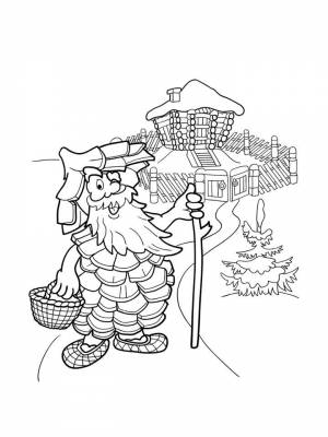 Раскраски Домовой   в формате