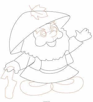 Раскраска старичок Лесовичок для детей