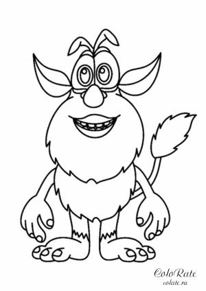 Раскраска Веселый домовенок