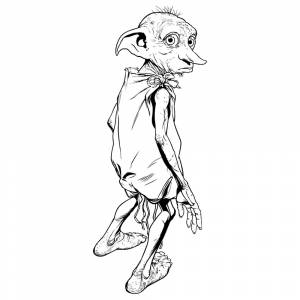 Раскраска Добби домовой