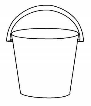 Раскраски предметы, Раскраска Ведро предметы