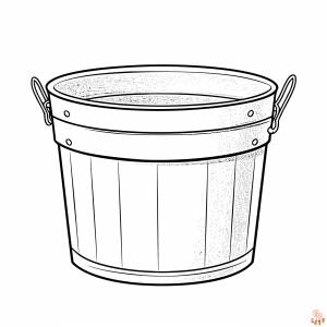 Раскраски с ведрами для печати  для детей и взрослых