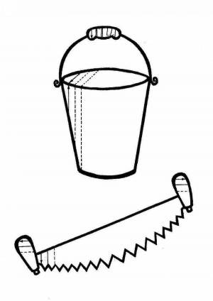 Ведро раскраска пошагово