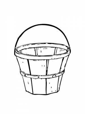 Раскраска Ведро черно белая для мальчиков
