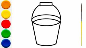 Раскраска для детей ВЕДРО