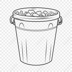 ведро цветная страница раскраски для печати контур эскиз рисунок вектор,структура страницы,страница изображение_Фото номер 380532196_EPS Формат изображения_ru