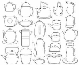Книжка раскраска чайником