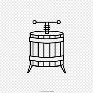 Книжка-раскраска Line art Рисование Бочка Ведро, ведро, мебель, прямоугольник, бочка png