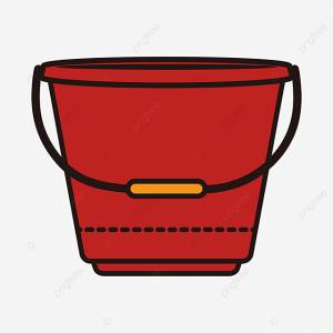 Плоский стиль красное ведро клипарт PNG , ведро, бочка, красный PNG картинки и пнг рисунок для й загрузки