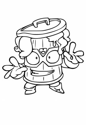 Раскраска СуперВещи Мусорное Ведро