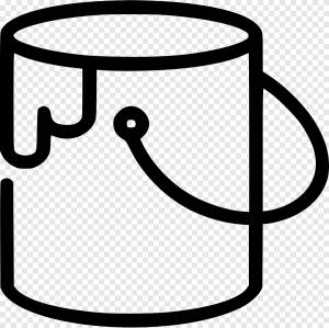 Живопись Компьютерные Иконки Ведро, краска, текст, маляр и декоратор png