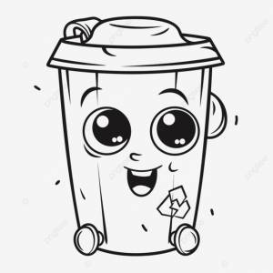 рисунок милый мультфильм мусорный бак раскраски наброски эскиз вектор PNG , рисунок автомобиля, мультфильм рисунок, рисунок крыла PNG картинки и пнг рисунок для й загрузки