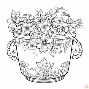 Раскраски с ведрами для печати  для детей и взрослых