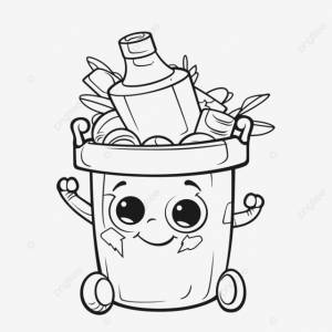 мусорное ведро раскраски наброски эскиз рисунок вектор PNG , рисунок вторичной переработки, план переработки, переработка эскиз PNG картинки и пнг рисунок для й загрузки