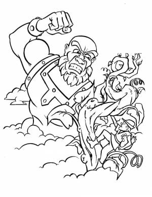 Раскраски Раскраска Великан нашел джека Сказки, Download print coloring page