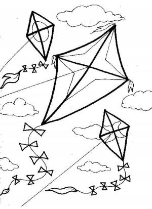 Раскраски Раскраска Воздушные змеи в полёте воздушный змей Персонаж из игры